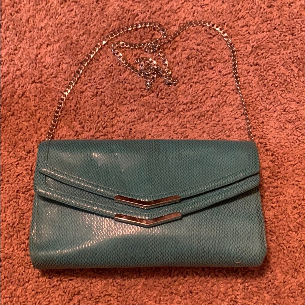 Turquoise clutch /crossbody